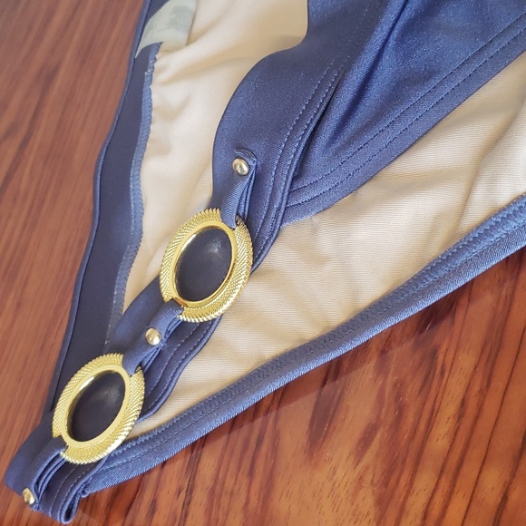 Victoria’s Secret Booster Gold Metal Ring Purple Bottom Bikini Size M - Picture 5 of 13